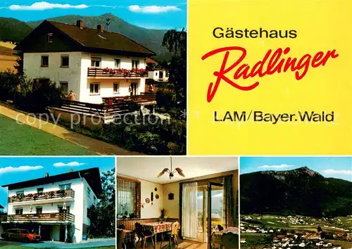 AK / Ansichtskarte Lam_Oberpfalz Gaestehaus Radlinger Gaststube Panorama Lam_Oberpfalz