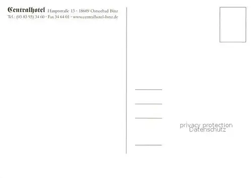AK / Ansichtskarte Binz_Ruegen Centralhotel Zimmer Binz_Ruegen