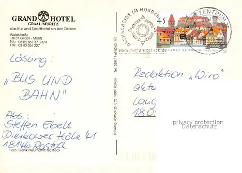 AK / Ansichtskarte Graal Mueritz_Ostseebad Grand Hotel Graal Mueritz_Ostseebad