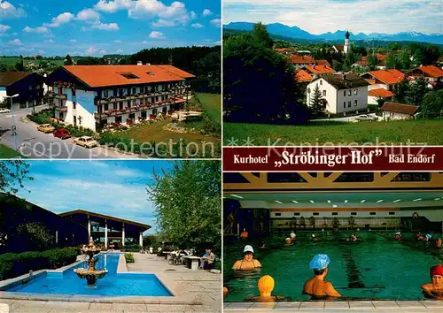 AK / Ansichtskarte Bad_Endorf Kurhotel Stroebinger Hof Park Hallenbad Panorama Bad_Endorf