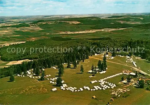 AK / Ansichtskarte Reinwarzhofen_Mittelfranken Falken Zeltlager Fliegeraufnahme Reinwarzhofen