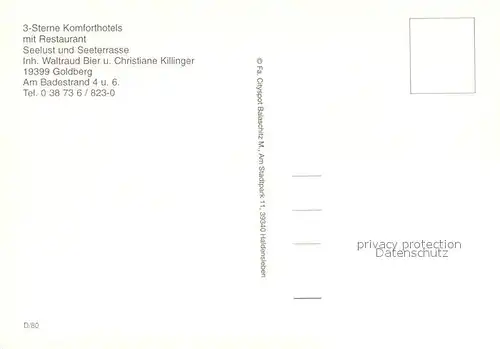 AK / Ansichtskarte Goldberg_Mecklenburg Hotel Restaurant Seelust Sternberger Seenplatte Fliegeraufnahme Goldberg_Mecklenburg