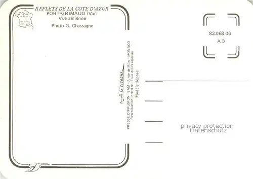 AK / Ansichtskarte Port_Grimaud Collection Reflets de la Cote d Azur vue aerienne Port Grimaud