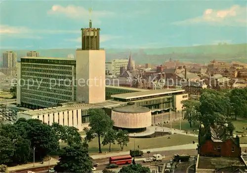 AK / Ansichtskarte Newcastle_upon_Tyne Civic Centre aerial view 