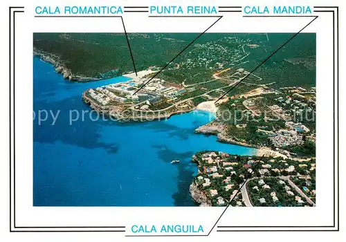 AK / Ansichtskarte Cala_Mandia Punta Reina Cala Romantica Cala Anguila Imagenes de Baleares vista aerea Cala_Mandia