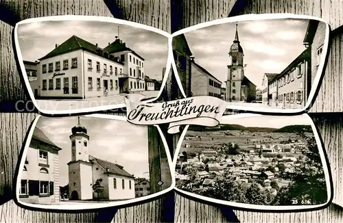 AK / Ansichtskarte Treuchtlingen Rathaus Kirchen Fliegeraufnahme Treuchtlingen