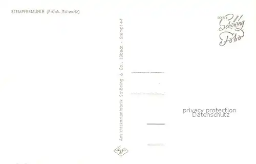 AK / Ansichtskarte Fraenkische_Schweiz Stempfermuehle Fraenkische Schweiz