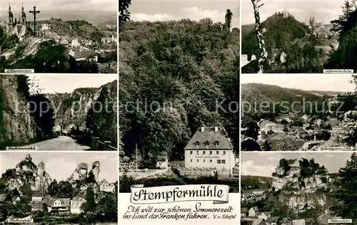 AK / Ansichtskarte Fraenkische_Schweiz Gasthof Pension Stempfermuehle Goessweinstein Sachsenmuehle Tuechersfeld Behringersmuehle Pottenstein Fraenkische Schweiz