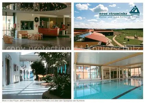 AK / Ansichtskarte Zingst_Ostseebad Mutter und Kind Kurklinik Zingst Foyer Schwimmhalle Spielplatz  Zingst_Ostseebad