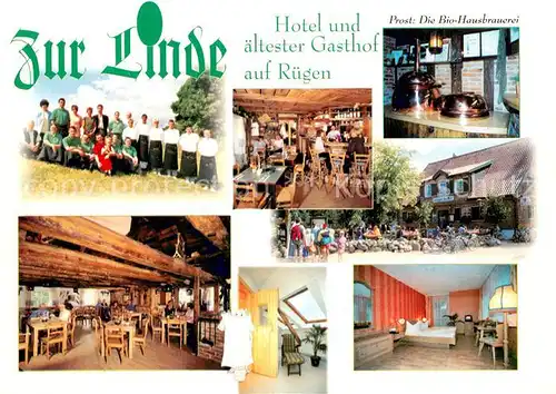AK / Ansichtskarte Middelhagen_Ruegen Landgasthof Zur Linde Gastraeume Zimmer Middelhagen Ruegen