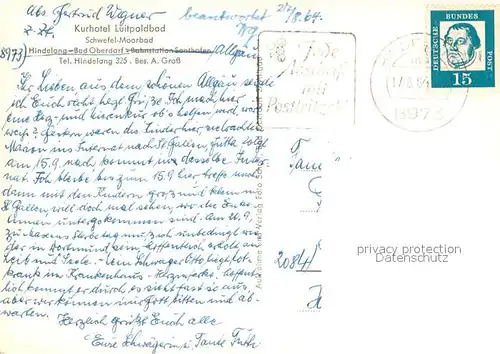 AK / Ansichtskarte Hindelang Kurhotel Luitpoldbad Hindelang