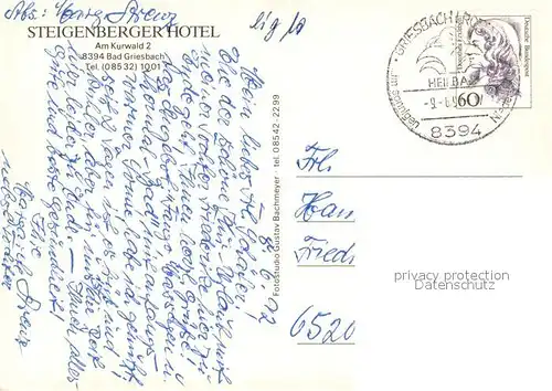 AK / Ansichtskarte Bad_Griesbach_Rottal Steigenberger Hotel Bad_Griesbach_Rottal