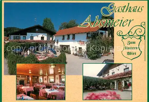 AK / Ansichtskarte Bad_Griesbach_Weng Gasthaus Absmeier Terrasse Gaststube 