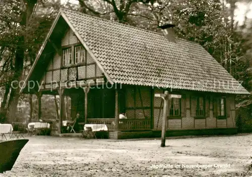 AK / Ansichtskarte Friesland_Emden Jagdhuette im Neuenburger Urwald Friesland_Emden