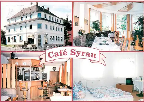 AK / Ansichtskarte Syrau_Vogtland Cafe Syrau Gaststube Bar Zimmer Syrau_Vogtland
