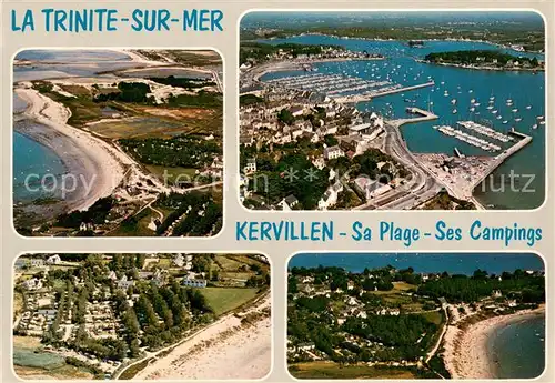 AK / Ansichtskarte La_Trinite sur Mer Kervillen sa plage et ses campings vue aerienne La_Trinite sur Mer