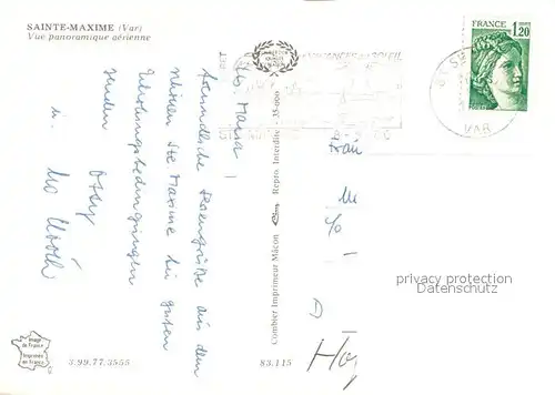 AK / Ansichtskarte Sainte_Maxime_sur_Mer_Var Vue panoramique aerienne Sainte_Maxime_sur_Mer_Var