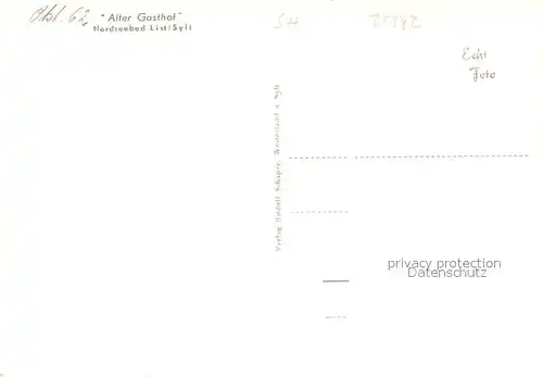 AK / Ansichtskarte List_Sylt Alter Gasthof Nordseebad List_Sylt