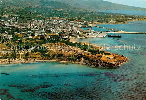 AK / Ansichtskarte Aegina_Egina Stadtpanorama mit Apollotempel Fliegeraufnahme Aegina Egina