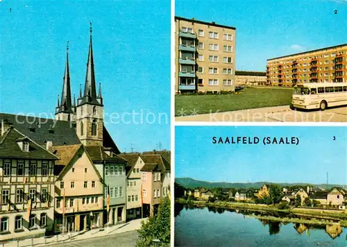 AK / Ansichtskarte Saalfeld_Saale Markt OT Gorndorf Partie an der Saale Saalfeld_Saale