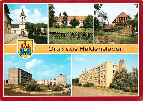 AK / Ansichtskarte Haldensleben Kirche Berufsschule Friedrich Engels oelmuehle Sueplinger Berg Feierabendheim Haldensleben