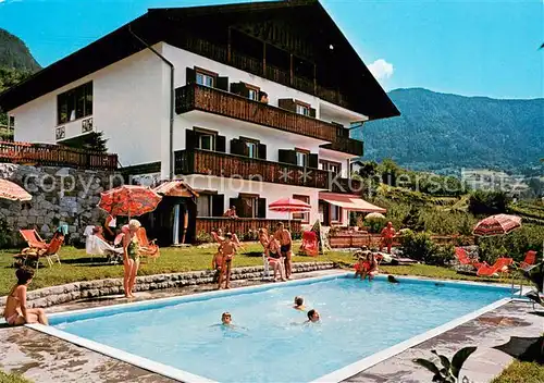 AK / Ansichtskarte Schenna_Meran Pension Lagrein Swimming Pool Schenna Meran