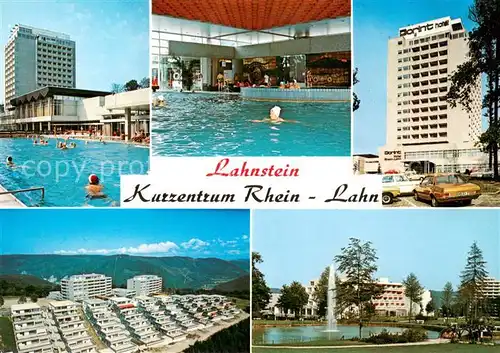 AK / Ansichtskarte Lahnstein Kurzentrum Rhein Lahn Hallenbad Freibad Dorint Hotel Park Fontaene Lahnstein