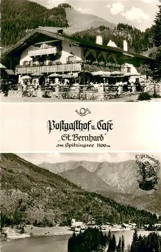AK / Ansichtskarte Schliersee Postgasthof und Cafe St. Bernhard am Spitzingsee Alpen Schliersee