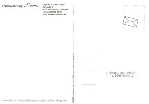 AK / Ansichtskarte Ostrau_Bad_Schandau Ferienwohnung Fam Kaestner Bastei Panorama Strassenbahn Ostrau_Bad_Schandau