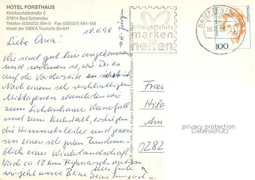 AK / Ansichtskarte Bad_Schandau Hotel Forsthaus Gaststube Zimmer Histor. Kirschnitztalbahn Bad_Schandau