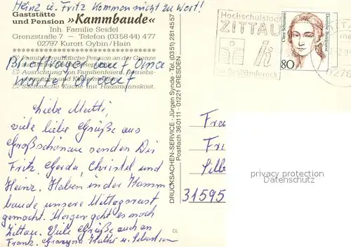 AK / Ansichtskarte Oybin Gaststaette Kammbaude Gaststube Panoroama Oybin