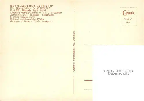 AK / Ansichtskarte Boebrach Berggasthof Asbach Freibad Gaststube Terrasse Boebrach