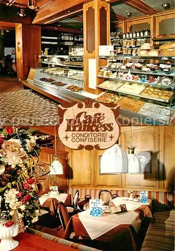 AK / Ansichtskarte Oberstaufen Cafe Princess Gaststube Kuchentheke Oberstaufen