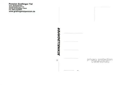 AK / Ansichtskarte Grafling_Niederbayern Pension Graflinger Tal Terrasse Fam Schnelldorfer Panorama Grafling Niederbayern