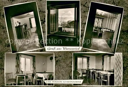 AK / Ansichtskarte Warzenried Cafe Pension Schreindorfer Bar Gastraeume Warzenried
