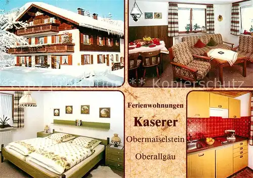 AK / Ansichtskarte Obermaiselstein Ferienwohnungen Kaserer Stube Zimmer Kueche Obermaiselstein