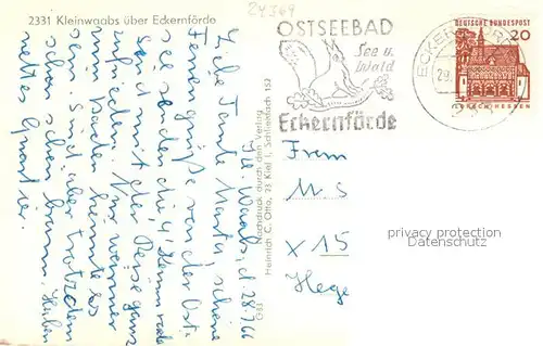 AK / Ansichtskarte Kleinwaabs Ortsmotive Strand Kueste Moewen Kleinwaabs