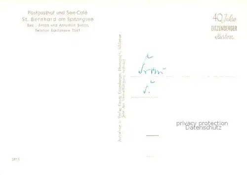 AK / Ansichtskarte Spitzingsee Postgasthof und See Cafe St. Bernhard Restaurant Alpenpanorama Spitzingsee