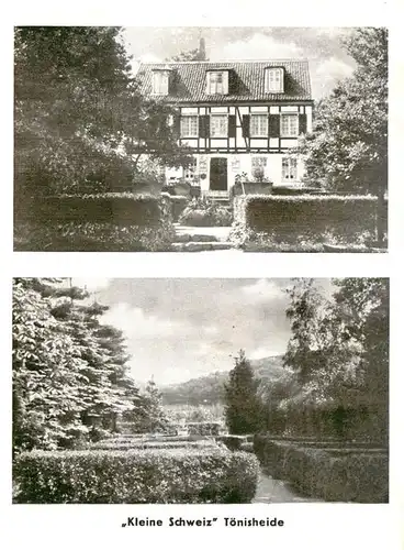 AK / Ansichtskarte Toenisheide Gaststaette Kleine Schweiz Parkanlagen Toenisheide