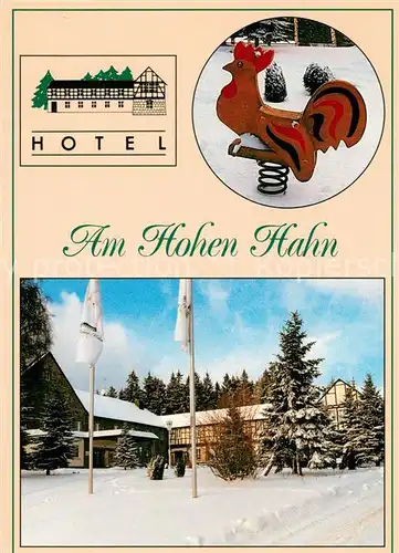AK / Ansichtskarte Bermsgruen Hotel Gaststaette Am hohen Hahn Winterlandschaft Bermsgruen