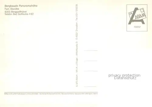 AK / Ansichtskarte Berggiesshuebel Bergbaude Panoramahoehe Biergarten Berggiesshuebel