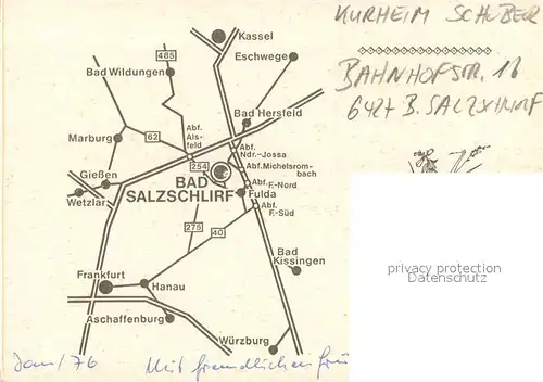 AK / Ansichtskarte Bad_Salzschlirf Kurheim Schober Bad_Salzschlirf