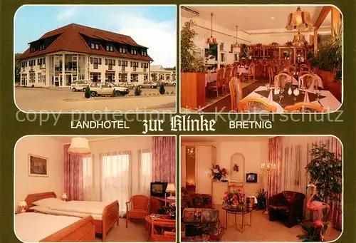AK / Ansichtskarte Bretnig Hauswalde Landhotel Zur Klinke Restaurant Fremdenzimmer Bretnig Hauswalde