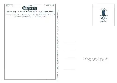 AK / Ansichtskarte Hoeckendorf_Dippoldiswalde Hotel Gasthof zum Erbgericht Restaurant Hoeckendorf Dippoldiswalde