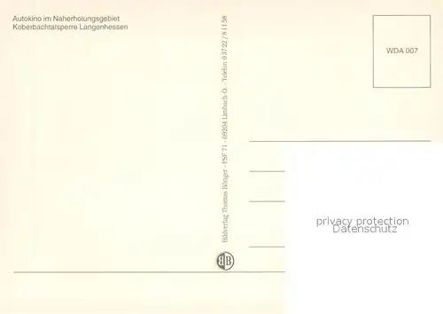 AK / Ansichtskarte Langenhessen Autokino im Naherholungsgebiet Koberbachtalsperre Altes Segelschiff Badestrand Langenhessen