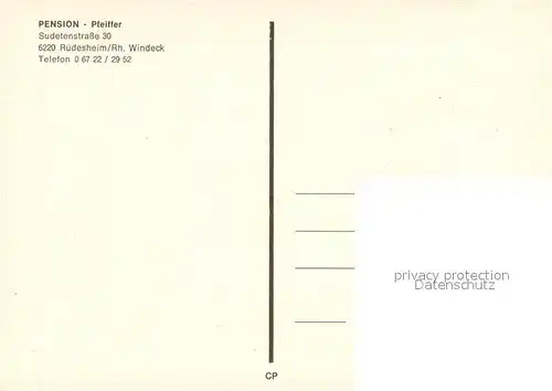 AK / Ansichtskarte Windeck_Ruedesheim Pension Pfeiffer 