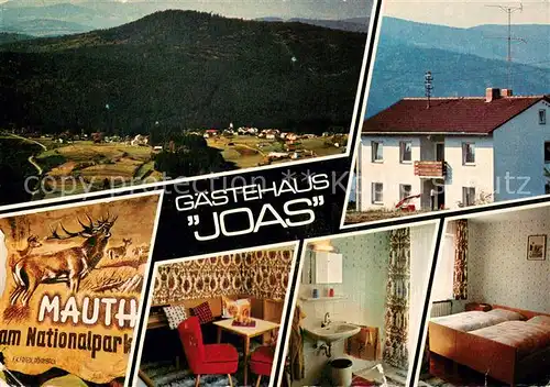 AK / Ansichtskarte Mauth_Niederbayern Gaestehaus Joas Nationalpark Bayerischer Wald Fliegeraufnahme Mauth Niederbayern