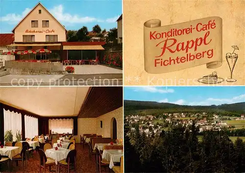 AK / Ansichtskarte Fichtelberg_Bayreuth Konditorei Cafe Rappl Panorama Fichtelgebirge Fichtelberg Bayreuth