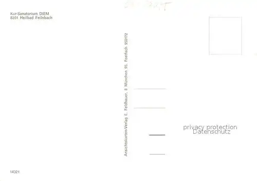 AK / Ansichtskarte Feilnbach Kur Sanatorium Diem Gastraeume Hallenbad Feilnbach