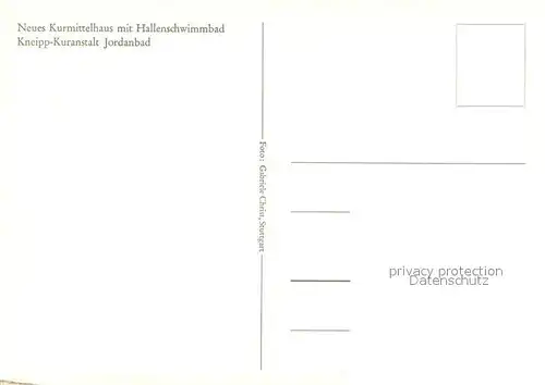 AK / Ansichtskarte Jordanbad Neues Kurmittelhaus mit Hallenschwimmbad Jordanbad